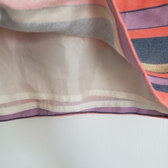 J. Crew Striped shimmery casual skirt mini Size 00 - Picture 9 of 11